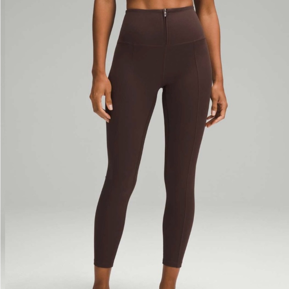 Lululemon Brown Align High-Rise Zip-Front Pant 25" - Espresso size 4